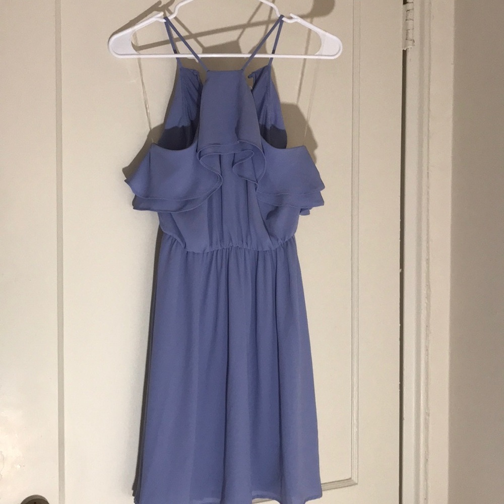 Lush blue ruffle dress